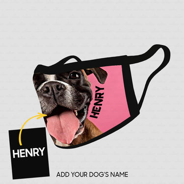 Personalized Dog Gift Idea - American Staffordshire Terrier On Pink Background For Dog Lovers - Cloth Mask
